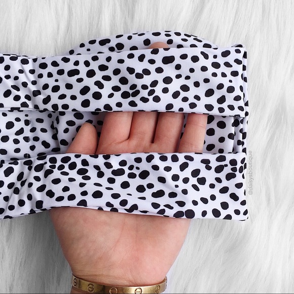 White black speckled bandeau bikini - Picture 4 of 5